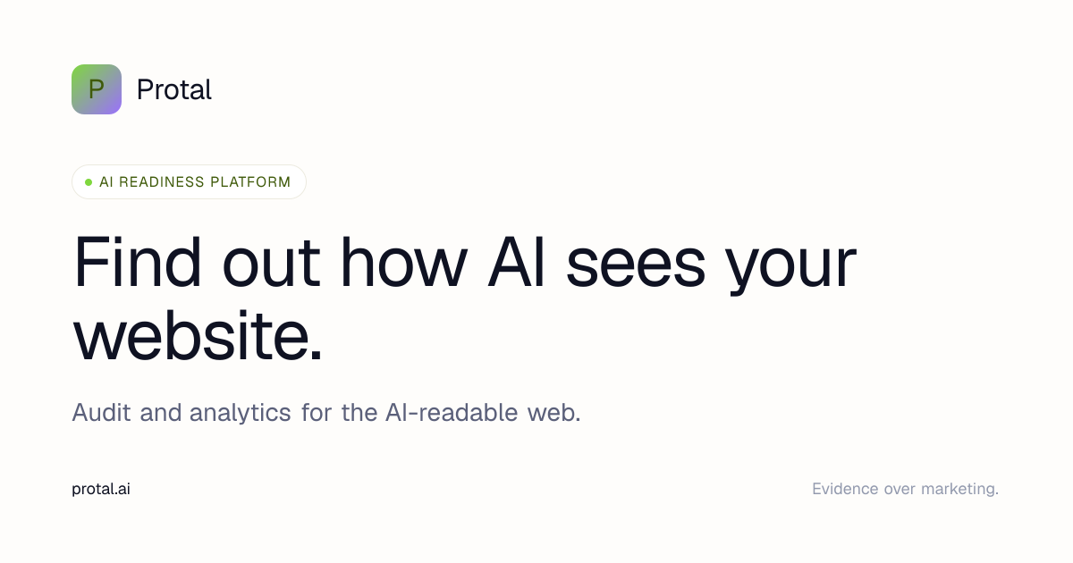 Protal — Find out how AI sees your website